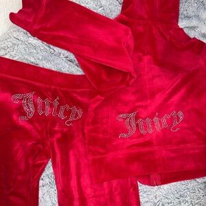 Juicy Couture Flash Red Tracksuit Velour Set